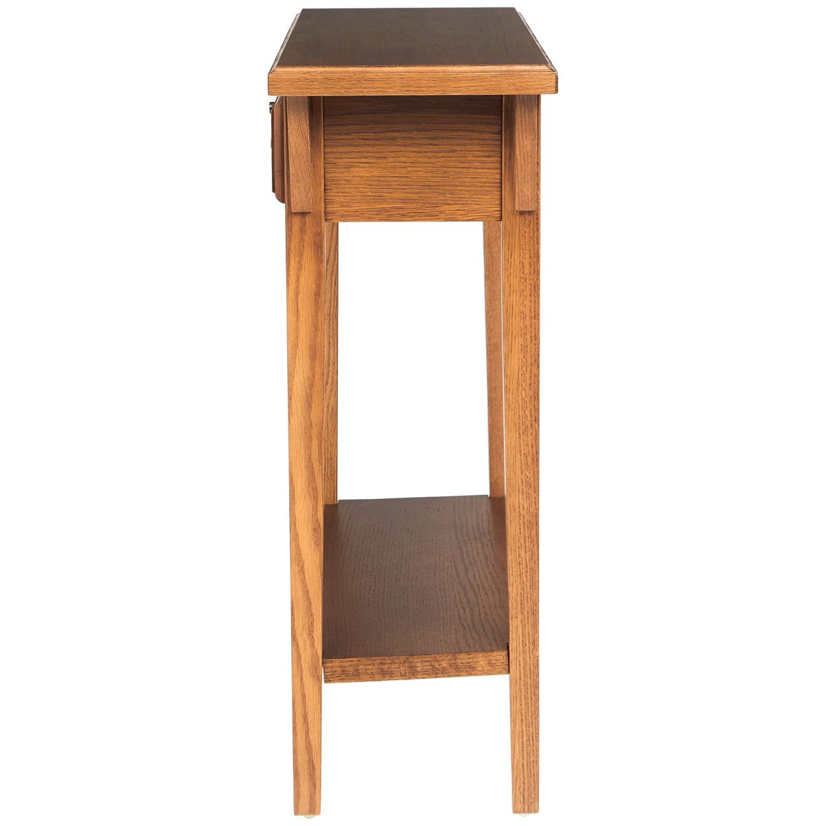 Phoenix Home Pavlo Mission-Style Wooden Console Table with Drawer and Shelf, Amber Oak