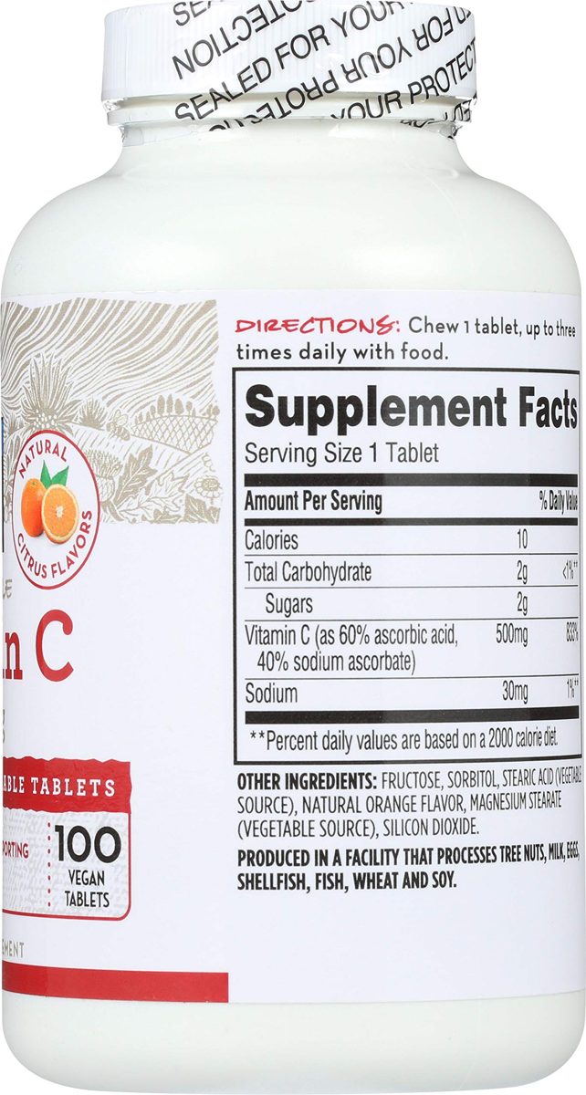 365 EVERYDAY VALUE Vitamin C Chewable Tablets, 500 mg, 100 CT