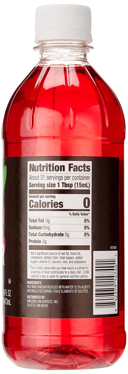 Amazon Brand - Happy Belly Red Wine Vinegar, 16 Fluid Ounces