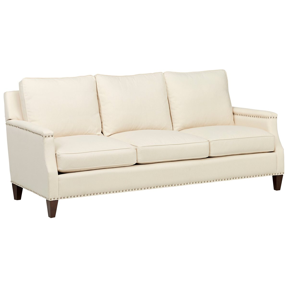 Amazon Brand – Stone & Beam Marin Studded Sofa, 87"W, Beige