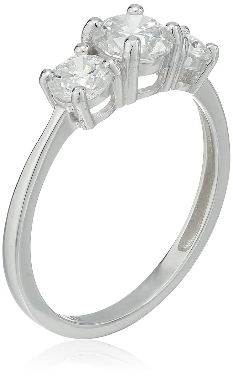 Women's IGI Certified Lab Grown Diamond Anniversary Ring in 14k White Gold (1.0 cttw, I-J Color, SI1-SI2 Clarity), Size 5, One Size