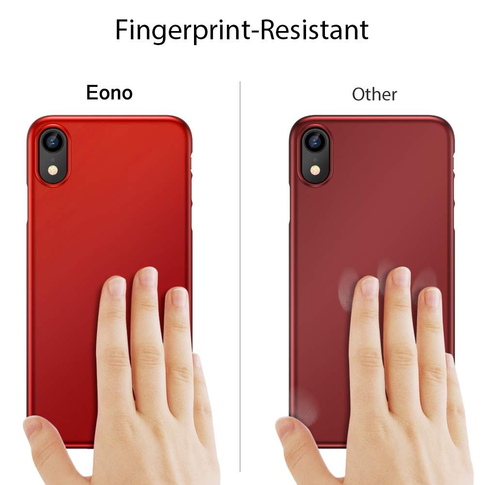 Eono iPhone XR Case,Slim Black Shock Absorption Hard TPU Cover Case [Ultra-Thin and Highly Protective] for the iPhone XR,Red