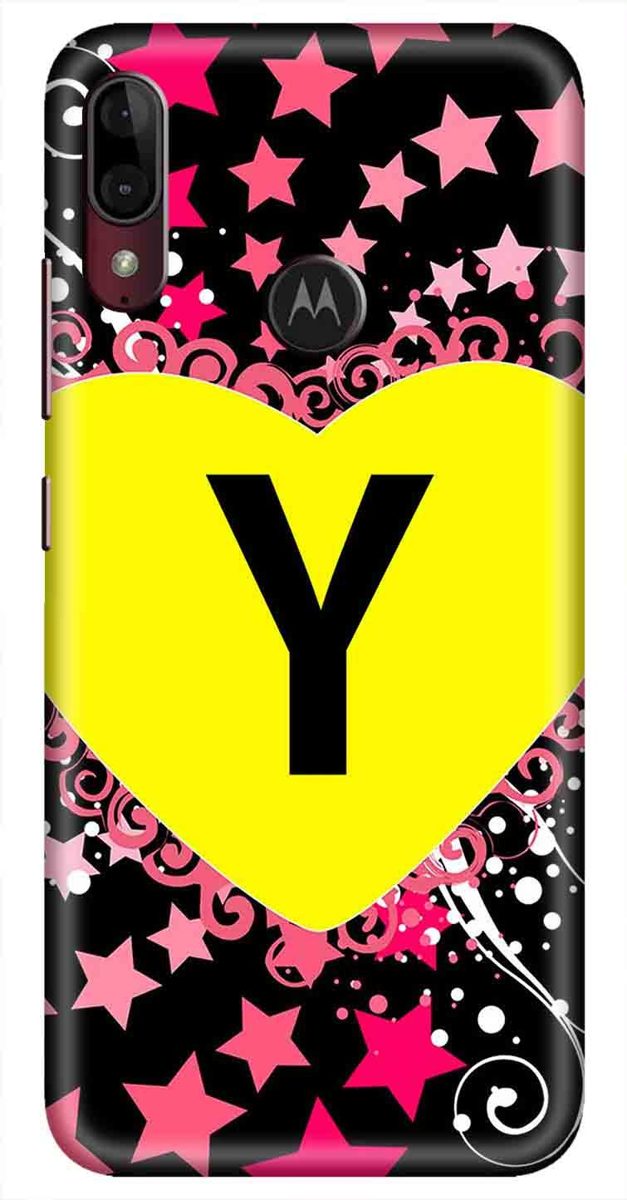 Amazon Brand - Solimo Designer Heart Pattern Alphabet-Y 3D Printed Hard Back Case Mobile Cover for Motorola Moto E6s / Motorola Moto E6 Plus