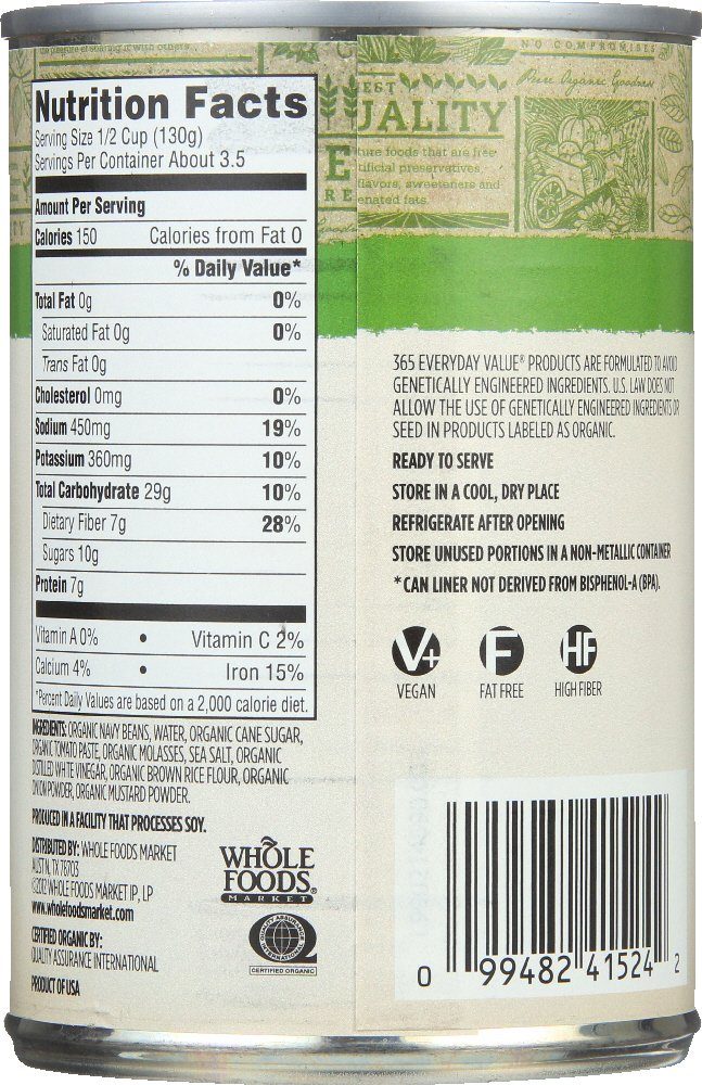 365 Everyday Value, Organic Traditional Baked Beans, 15 oz