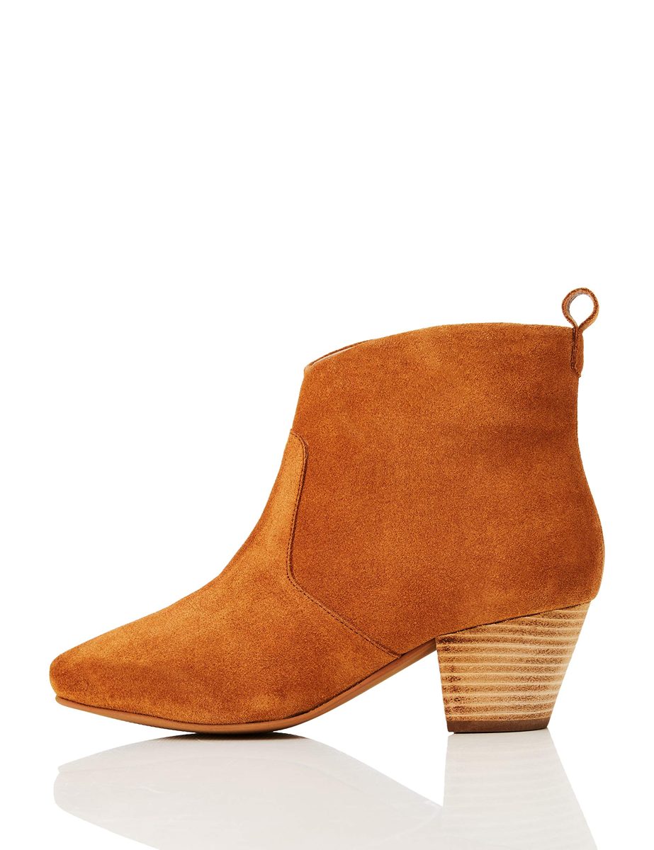 Amazon Brand - find. Women's Ankle Boots, Brown Caramel), US 5