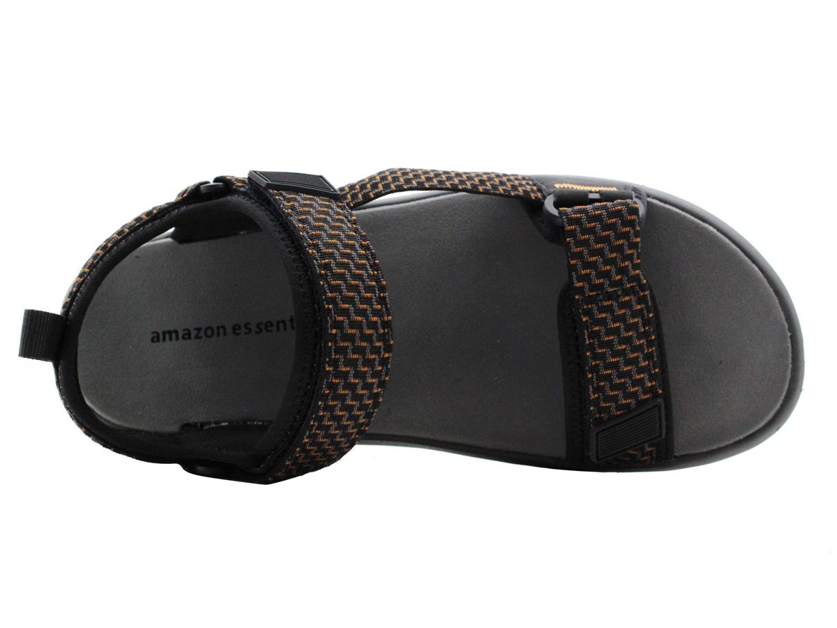 Amazon Essentials Women's Emily Sandal, Black, 8 Medium US