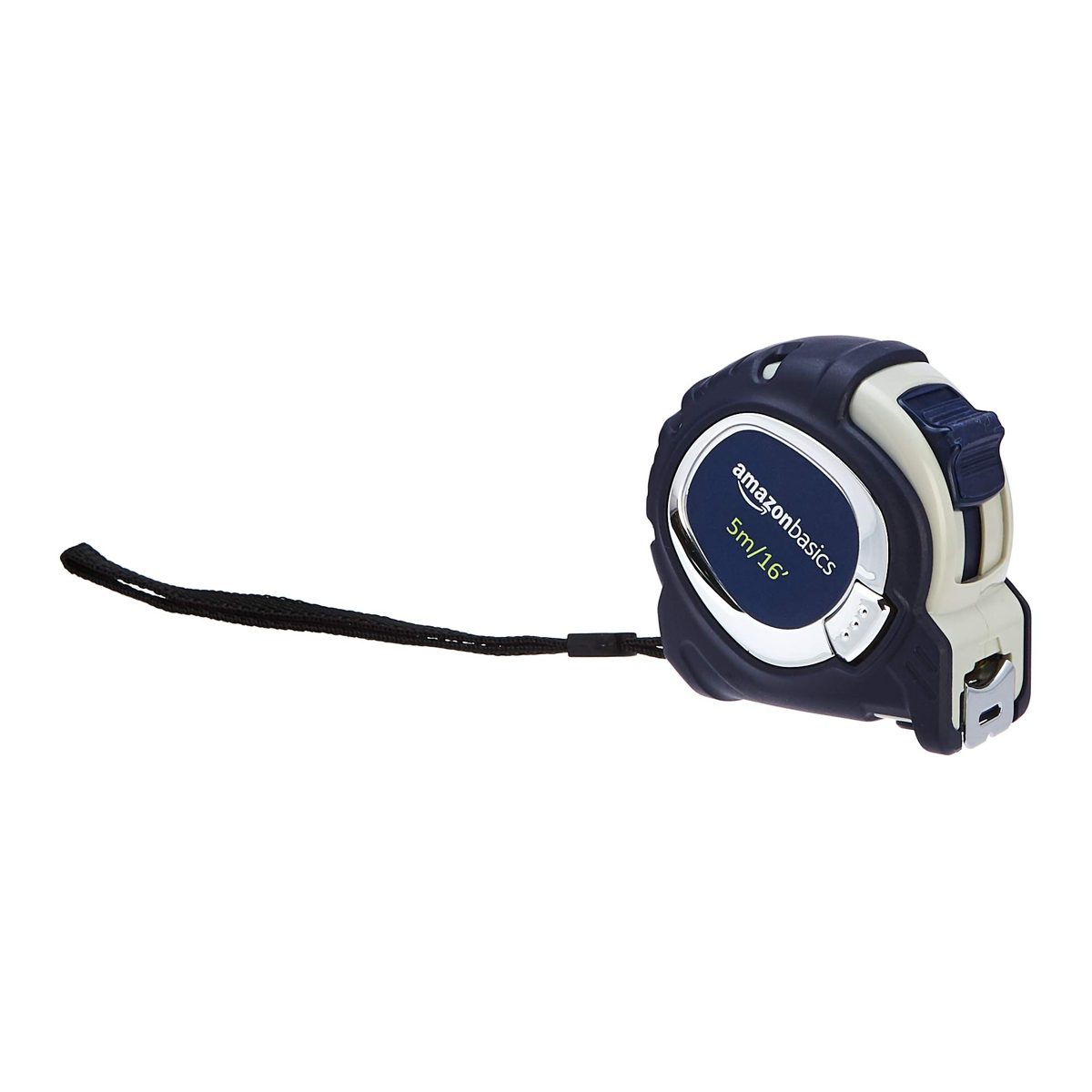 AmazonBasics Heavy Duty Tape Measure - 16-Feet (5-Meters), Inch/Metric Scale, 3-Lock Design, MID Accuracy, Chrome