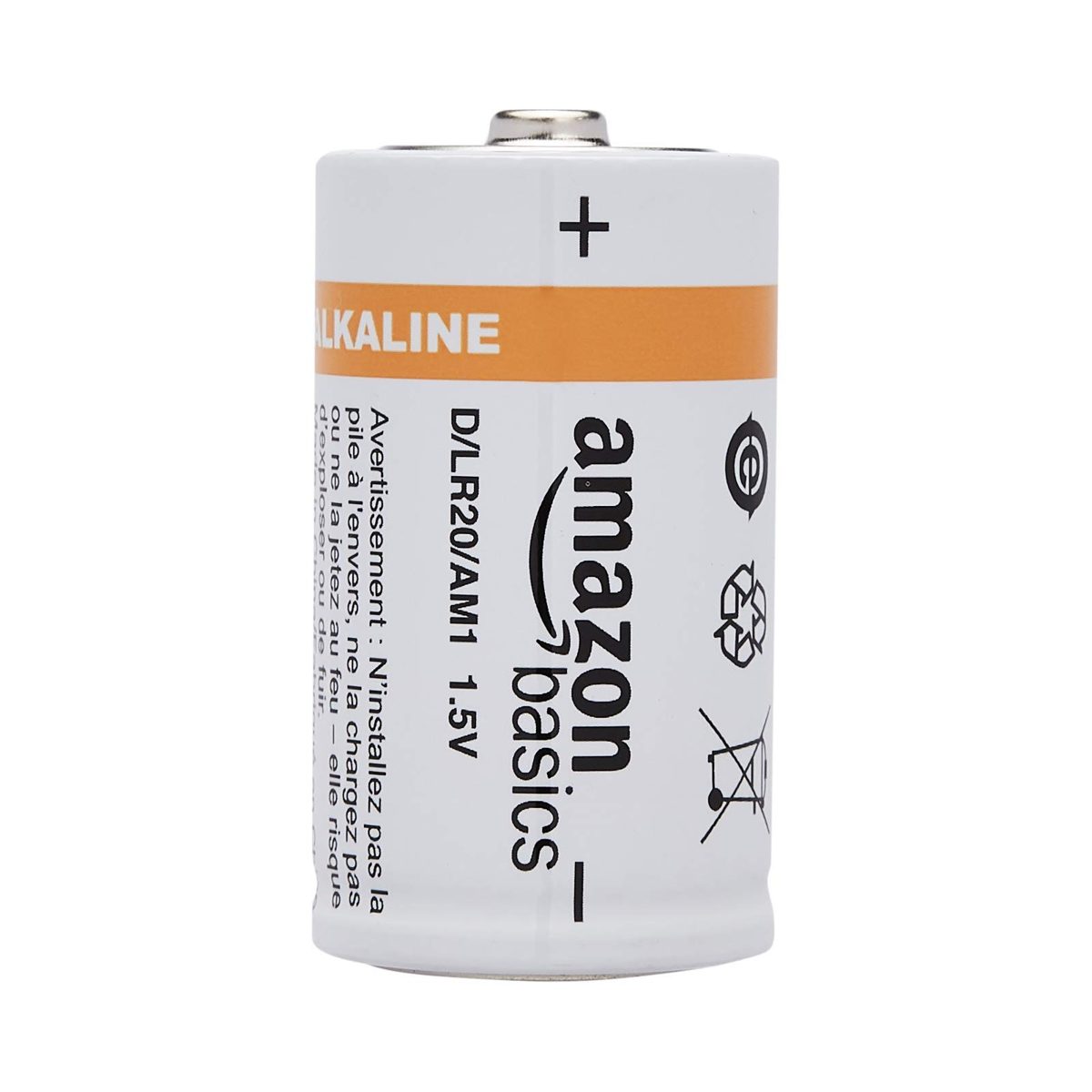 AmazonBasics D Cell Everyday Alkaline Batteries -Pack of 4 (Renewed)