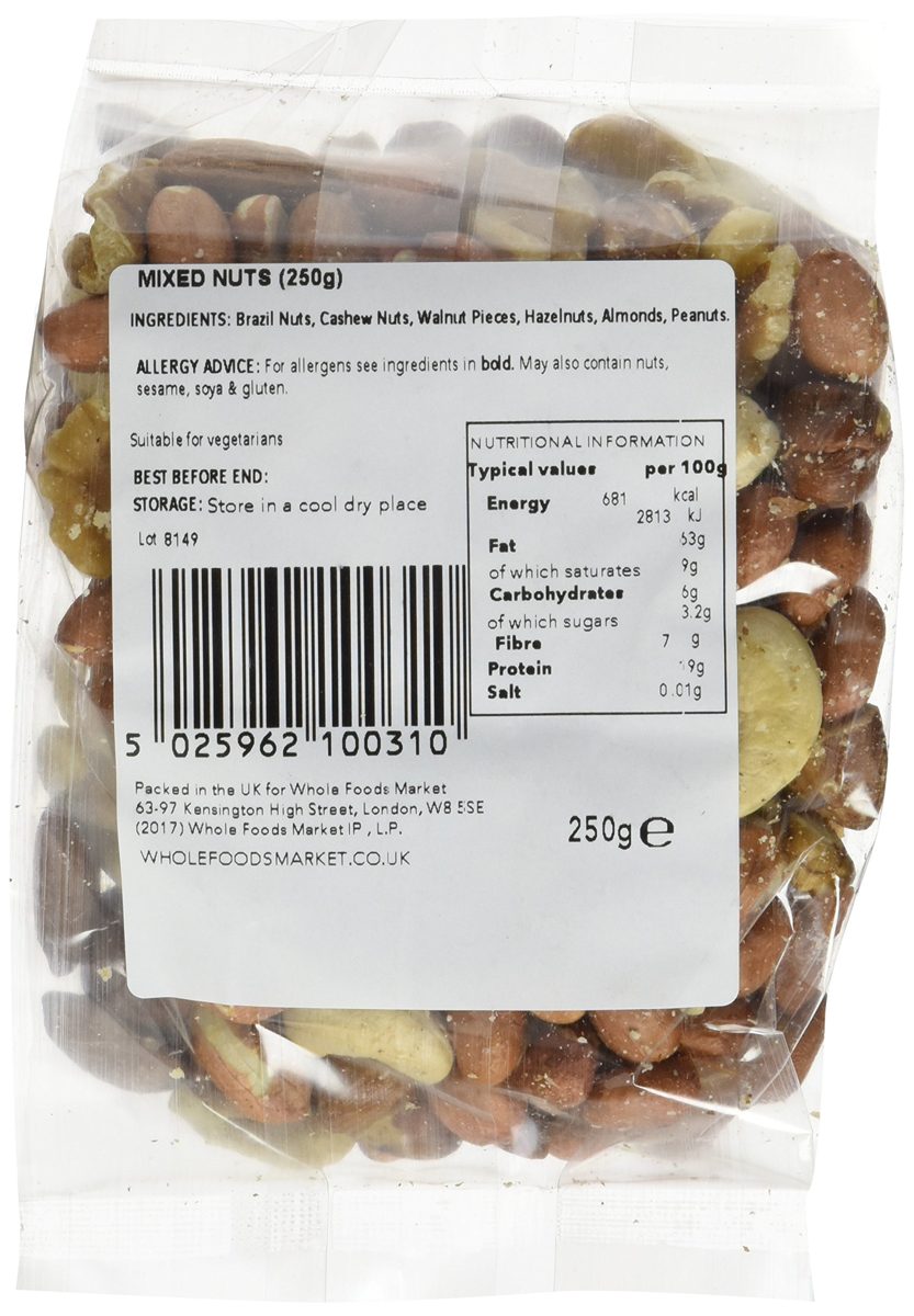 Whole Foods Market Mixed Nuts, 250 g
