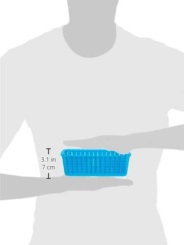 Amazon Brand - Solimo Storage Basket, Set of 4, Small, Blue