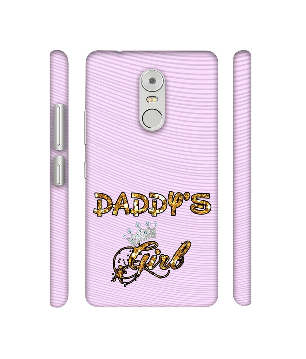 Amazon Brand - Solimo Designer Daddy's Girl in Glitter Pattern 3D Printed Hard Back Case Mobile Cover for Lenovo K6 Note