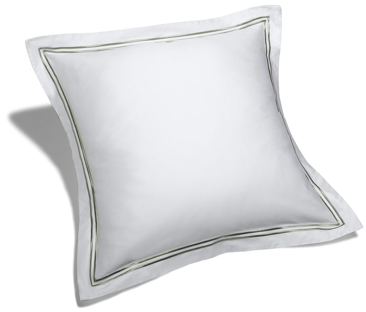 Pinzon 400-Thread-Count 100-Percent Cotton Sateen Hotel Satin Stitch Euro Sham, Sage
