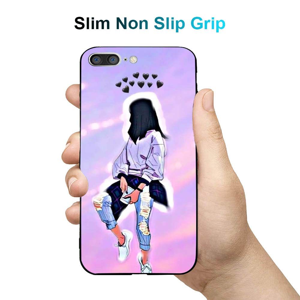 Amazon Brand - Solimo Designer Women with Heart Printed Hard Back Case Mobile Cover for Apple iPhone 8 Plus / 7 Plus (D1246)