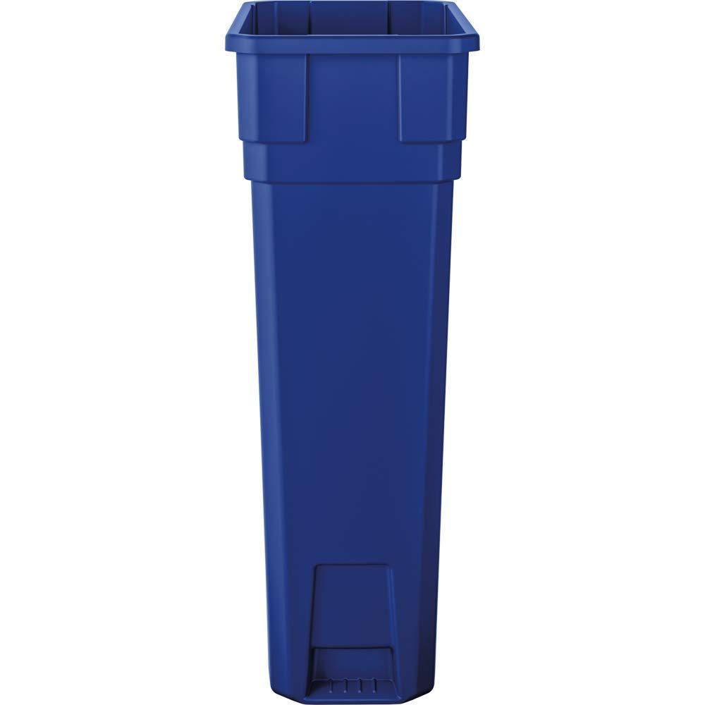AmazonBasics 23 Gallon Commercial Slim Trash Can, 2 and 4-Packs (Renewed), 2-Pack, Blue