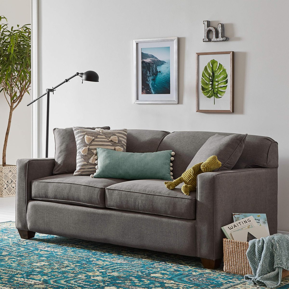 Amazon Brand – Stone & Beam Fischer Full-Sized Sleeper Sofa, 72"W, Stone Fabric