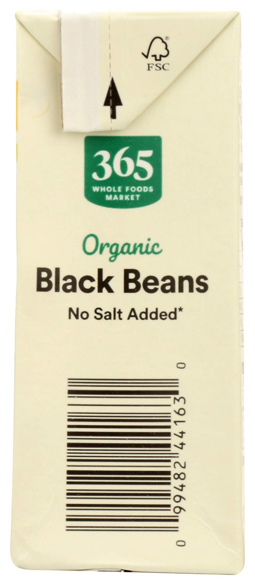 365 Everyday Value, Organic Black Beans, No Salt Added, 13.4 oz