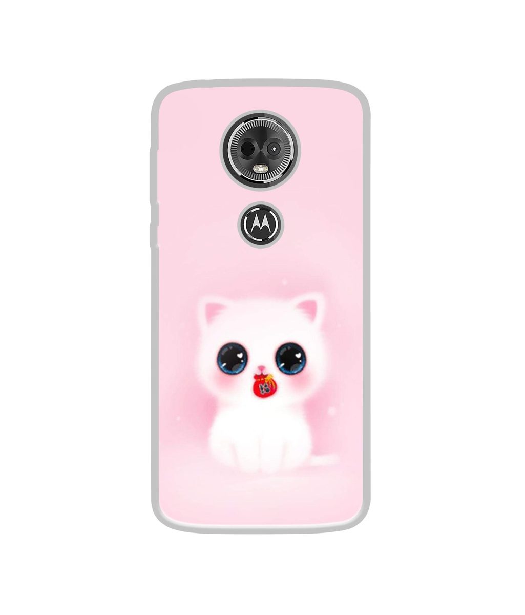 Amazon Brand - Solimo Designer Kitty UV Printed Soft Back Case Mobile Cover for Motorola Moto E5 Plus