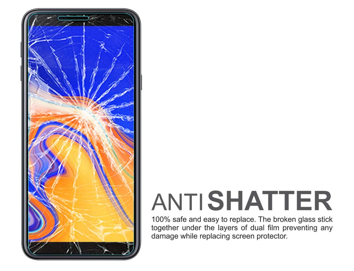Amazon Brand - Solimo Tempered Glass for Samsung Galaxy J4 Plus with Installation Kit (Clear)