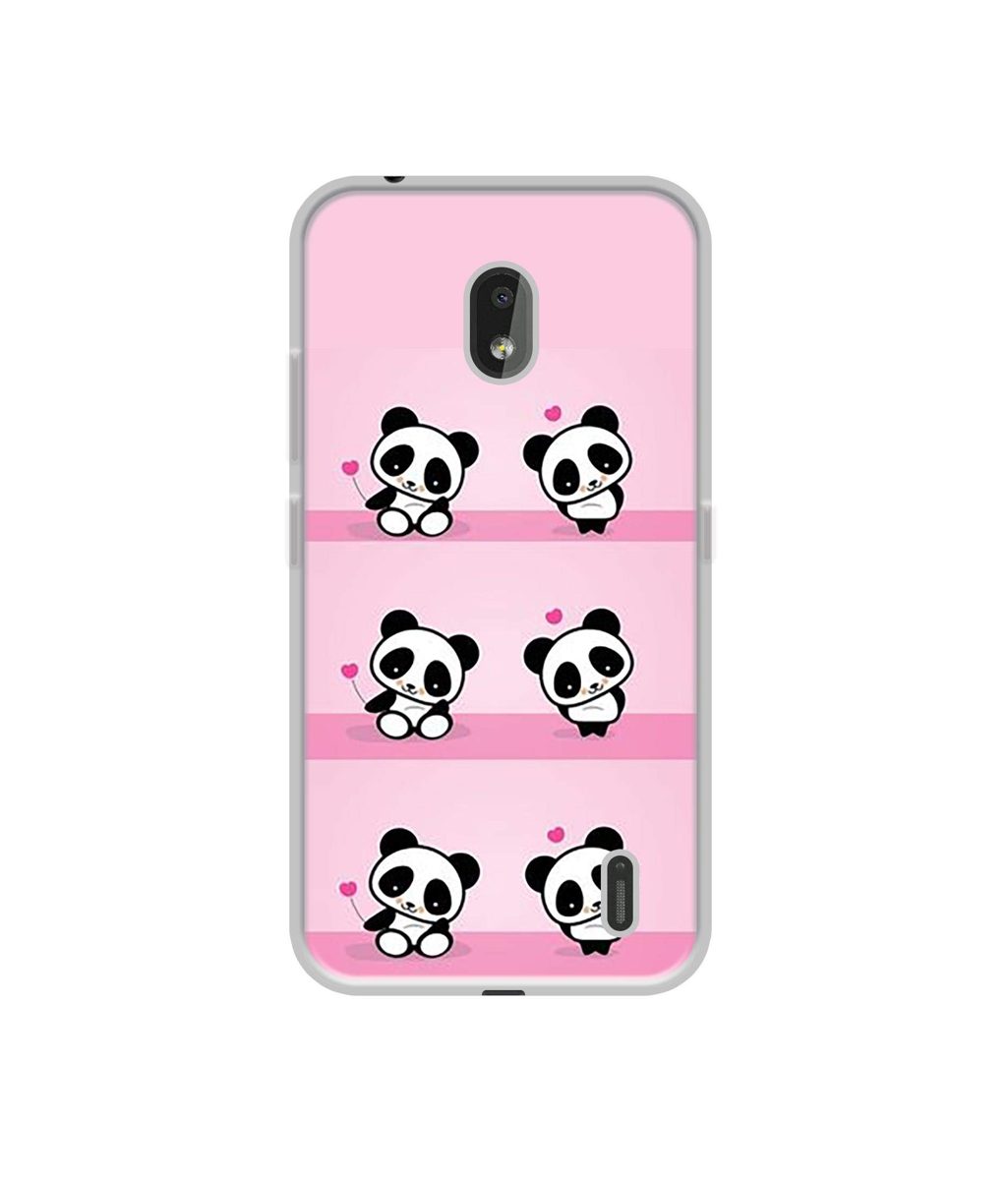 Amazon Brand - Solimo Designer Panda Pattern UV Printed Soft Back Case Mobile Cover for Nokia 2.2