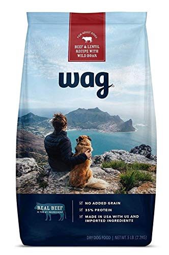 Amazon Brand - Wag Dry Dog Food Beef and Lentil Recipe with Wild Boar (5 lb. Bag) Trial