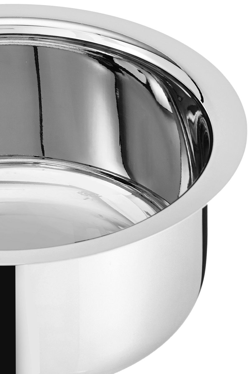Amazon Brand - Solimo Stainless Steel 2-Piece Tope Set Without Lid