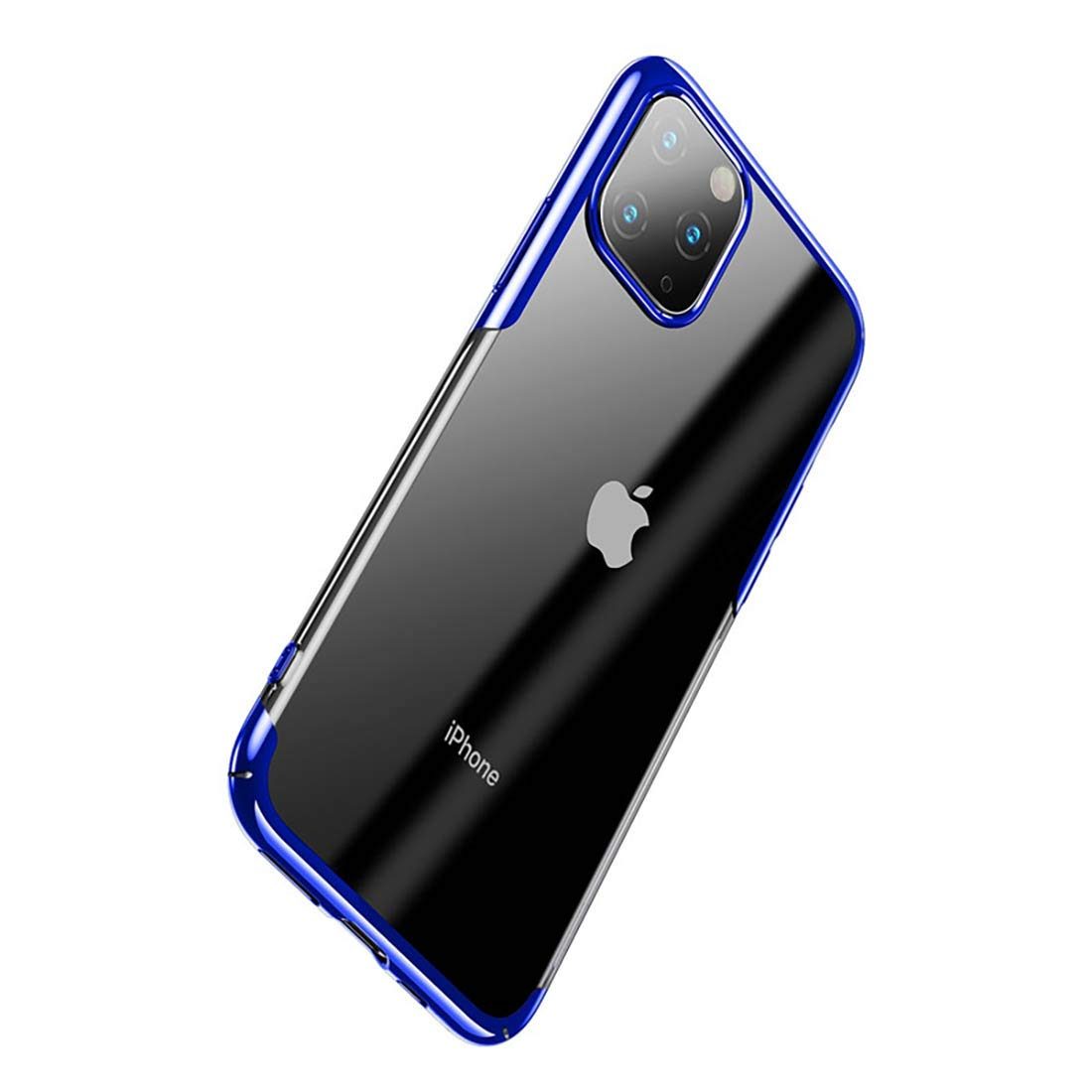 Amazon Brand - Solimo Electroplated Mobile Cover (Soft & Flexible Back case), for Apple iPhone 11 Pro (Electric Blue)