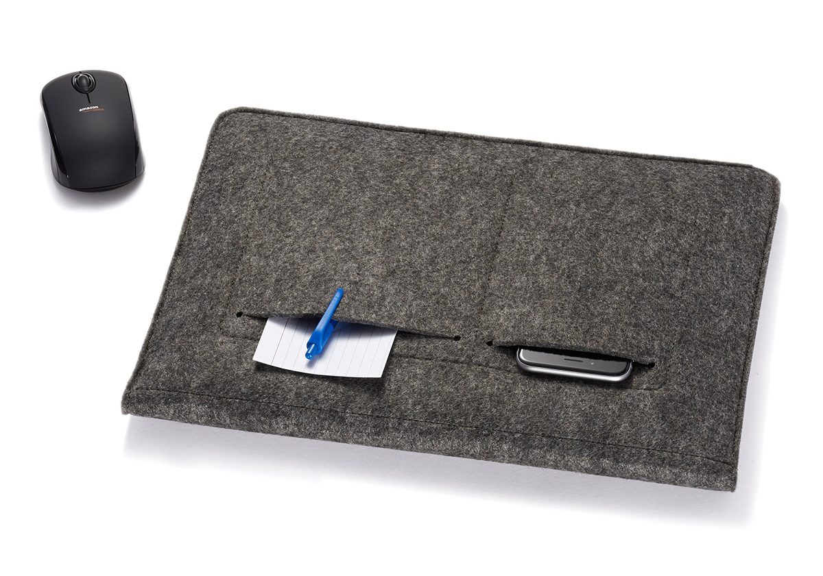 AmazonBasics 13 Inch Felt Macbook Laptop Sleeve Case - Charcoal