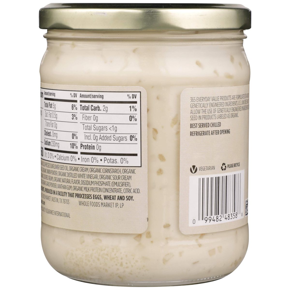 365 Everyday Value, Organic French Onion Dip, 15 Oz
