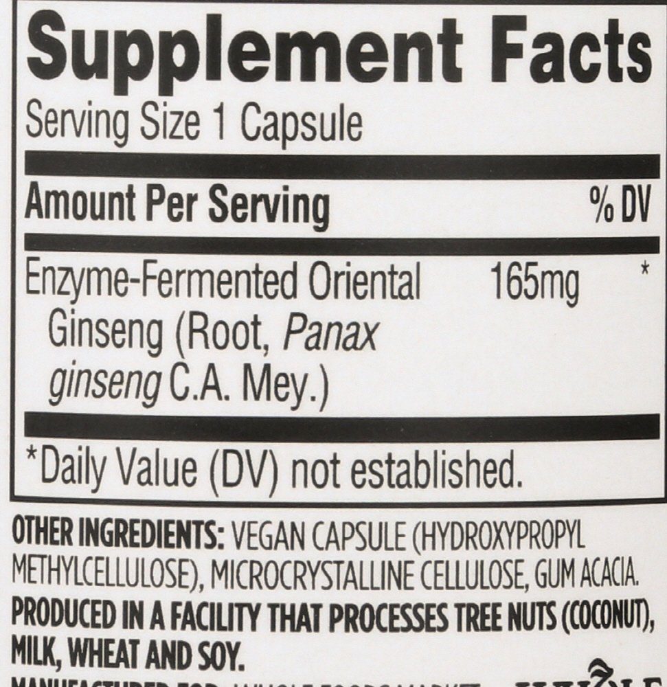 Whole Foods Market, Fermented Ginseng, 30 ct