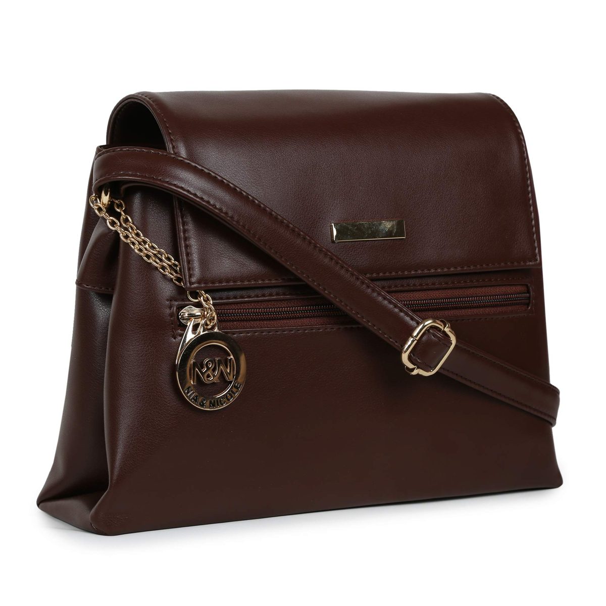 Nia & Nicole Women's Sling Bag (Brown)