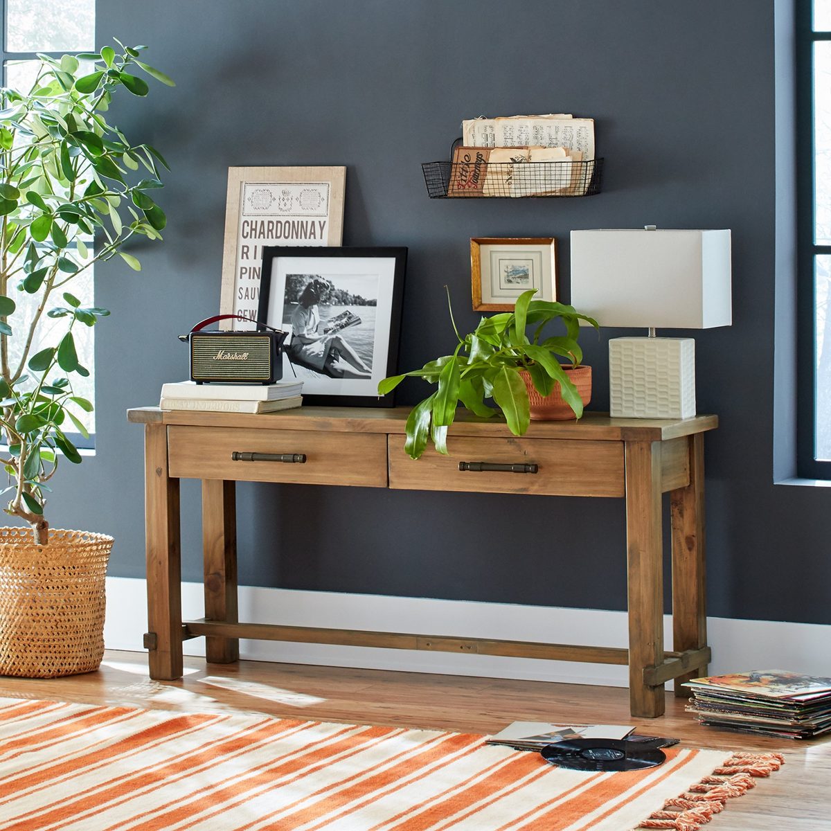 Amazon Brand – Stone & Beam Ferndale Rustic Console Table, 63"W, Sandstone