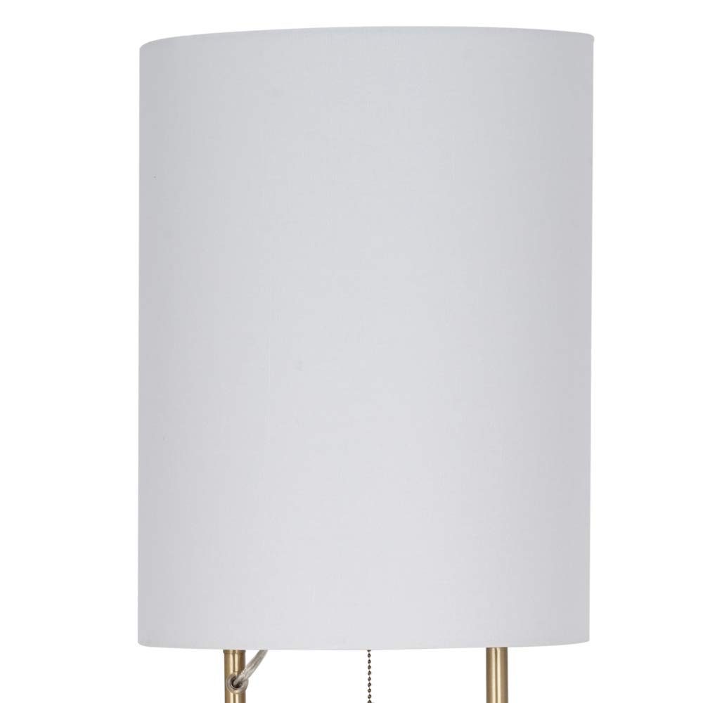 Amazon Brand – Rivet Modern Metal Floor Lamp with Bulb, 59"H, Antique Brass