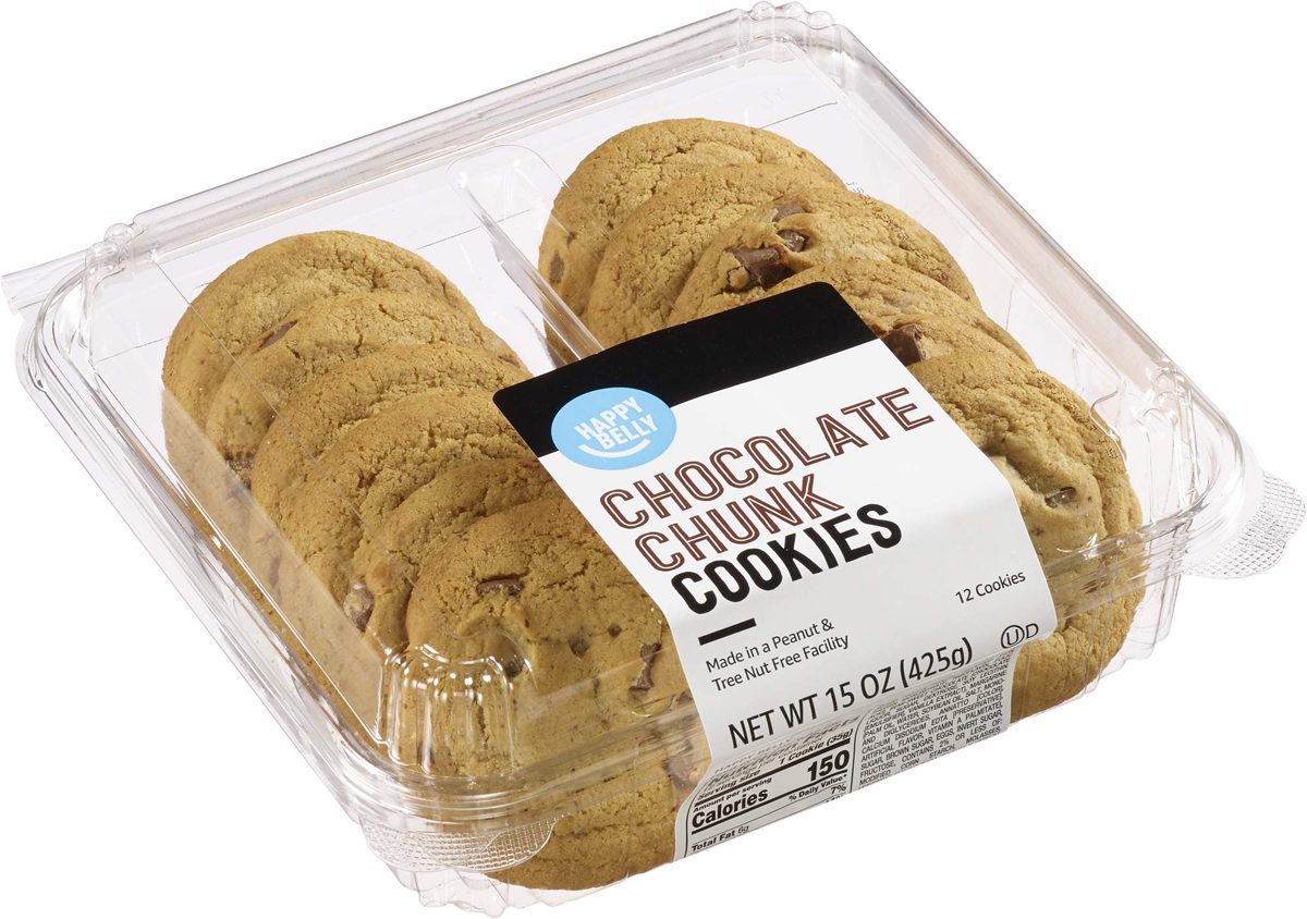 Amazon Brand - Happy Belly Chocolate Chunk Cookie 12 CT 15 OZ - Frozen