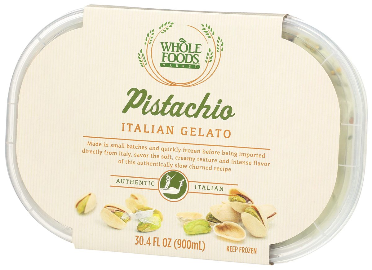 Whole Foods Market, Pistachio Italian Gelato, 30.4 fl oz, (Frozen)