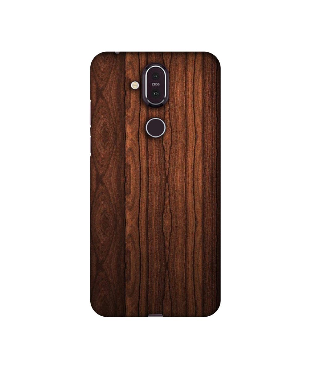 Amazon Brand - Solimo Designer Wooden Texture 3D Printed Hard Back Case Mobile Cover for Nokia 8.1