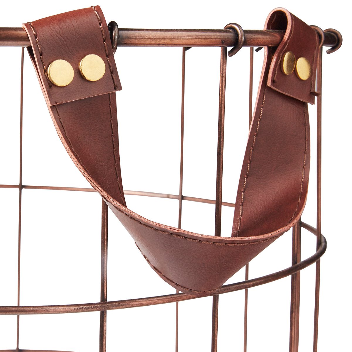 Stone & Beam Modern Metal Metal Baskets, Pack of 2, Brown