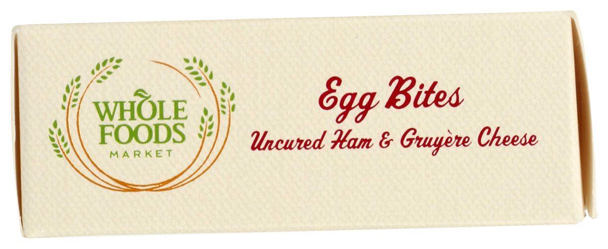 WHOLE FOODS MARKET Uncured Ham & Gruyere Cheese Egg Bites, 4.2 OZ