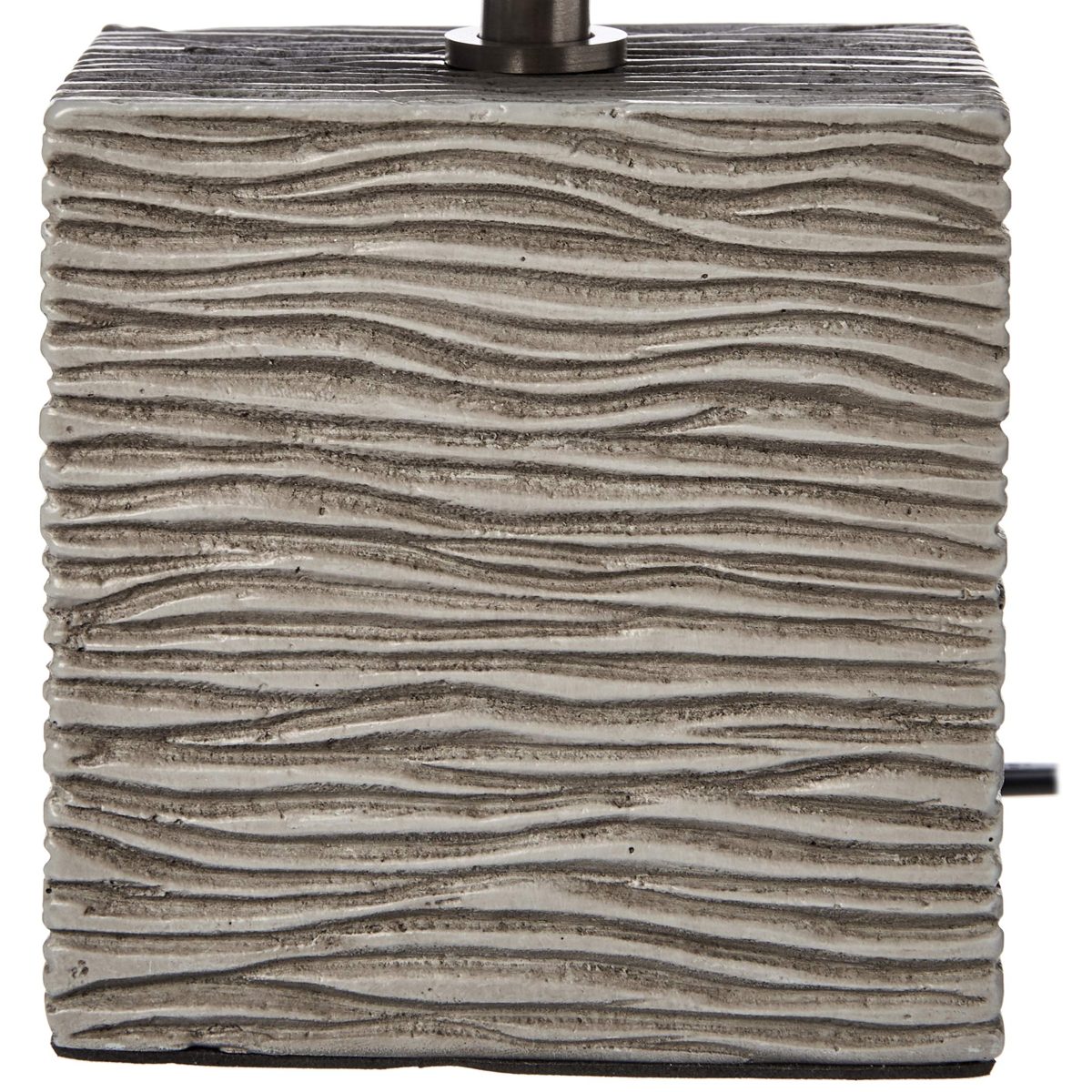 UMI Table Lamp Fabric Shade with Rectangular Wood Base 11.5 Inches