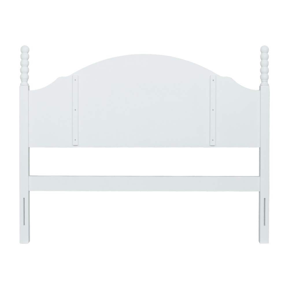 Amazon Brand – Ravenna Home Solid Pine Round-Topped King Headboard, 78.5"W, White