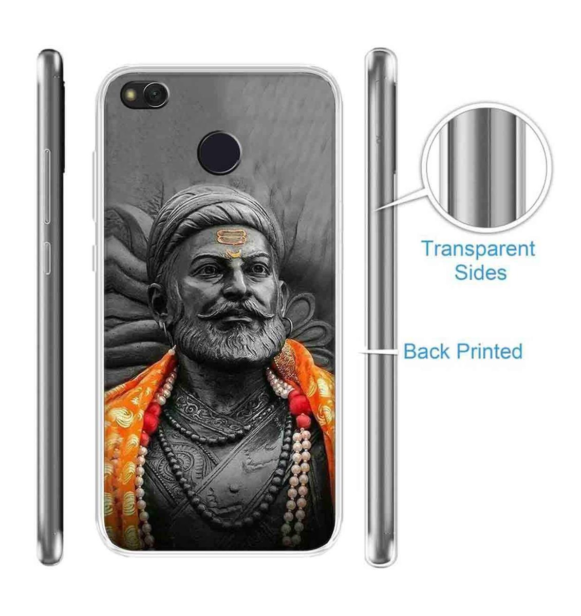 Amazon Brand - Solimo Designer Multicolor Shivaji Printed Soft Back Case Mobile Cover for Mi Redmi 4