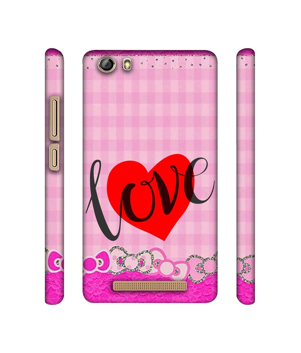 Amazon Brand - Solimo Designer Love Print On Cloth Pattern 3D Printed Hard Back Case Mobile Cover for Gionee Marathon M5 lite