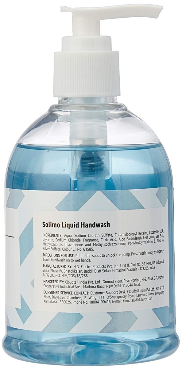 Amazon Brand - Solimo Handwash Liquid, Sea Minerals - 250 ml