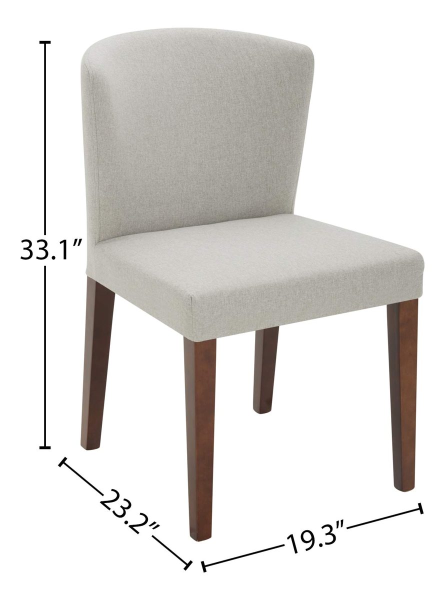 Amazon Brand – Rivet Eli Modern Curved-Back Dining Chair, Set of 2, 19.3"W, Silver