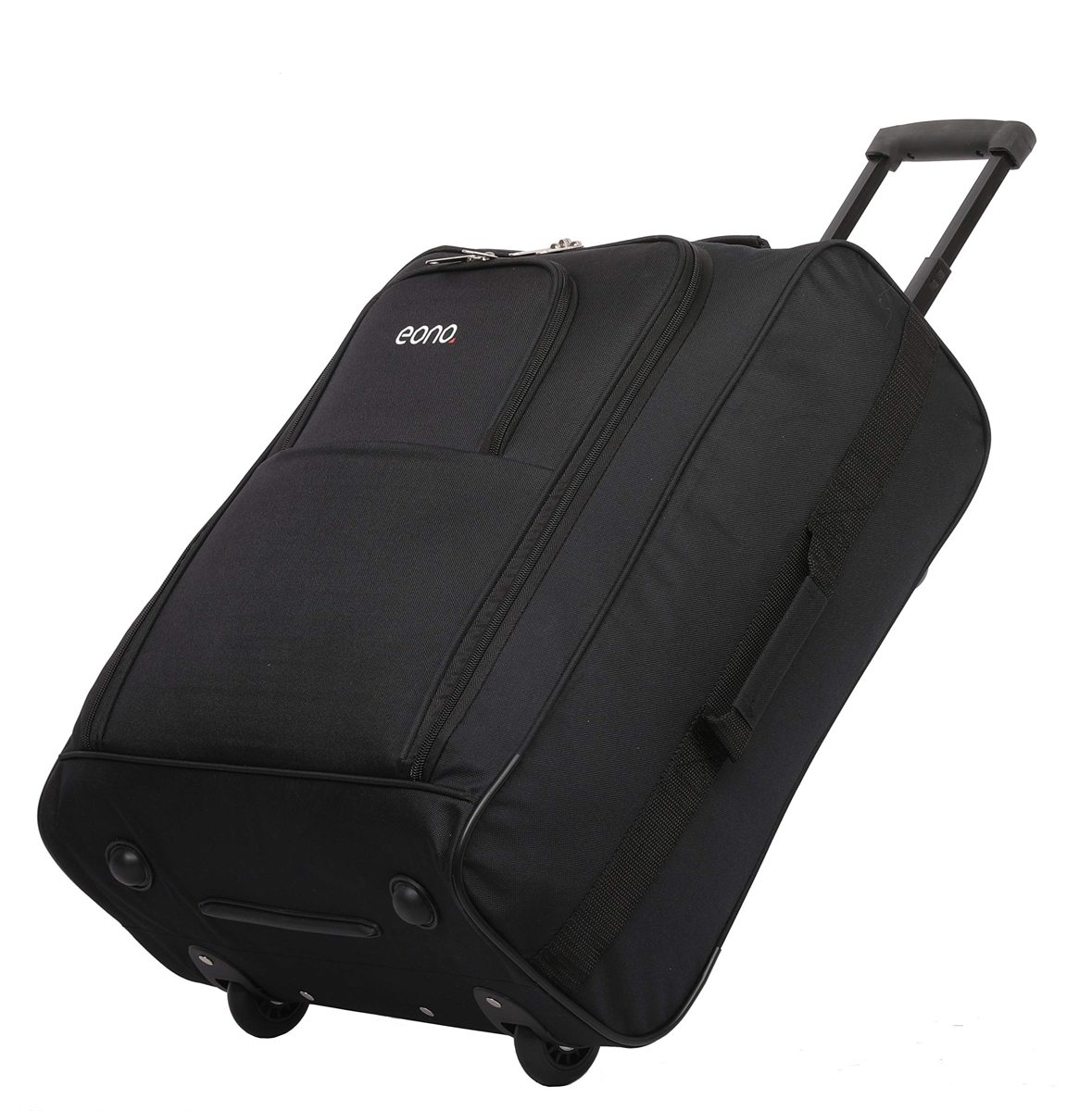 Eono Easyjet, British Airways, Jet2 56X45X25Cm Maximum Cabin Luggage with Certificate, Suitcase, 56 cm, 60 Litre, Black (Black)