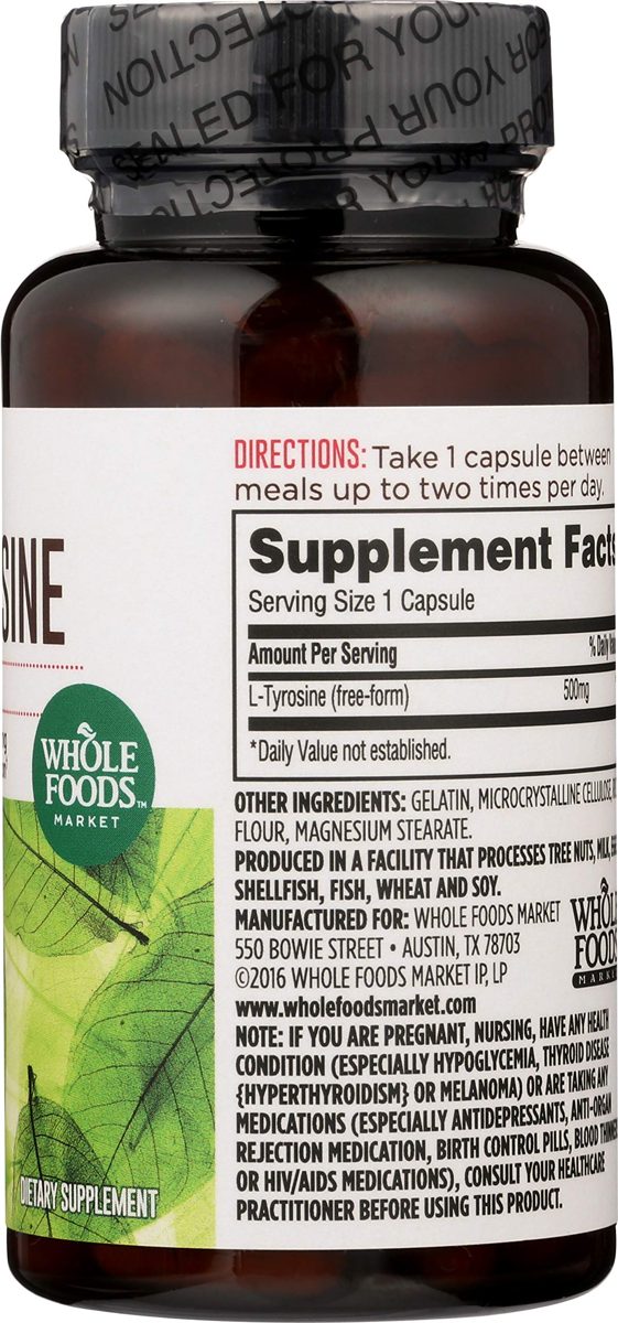 Whole Foods Market, L-Tyrosine 500mg, 100 ct