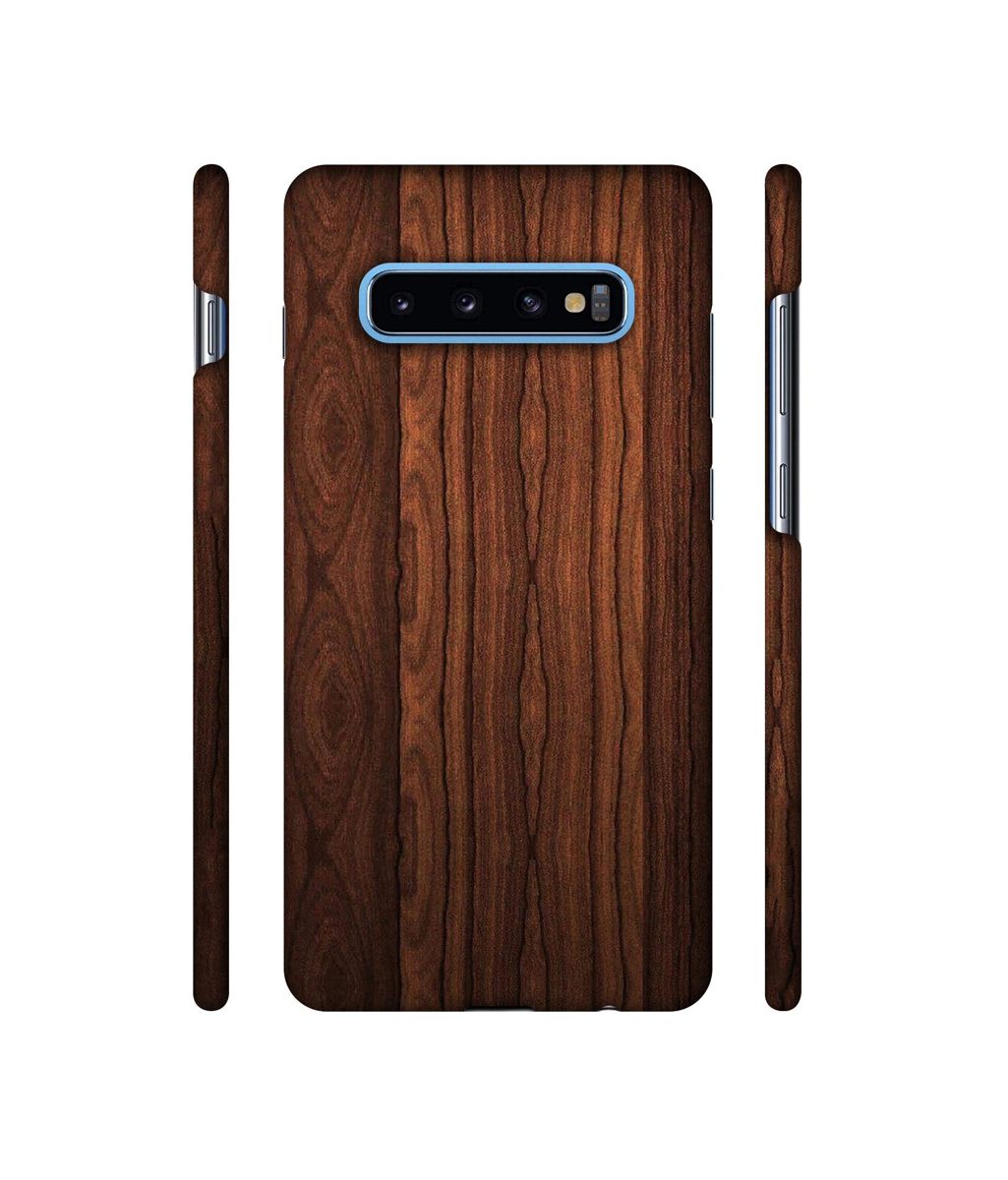 Amazon Brand - Solimo Designer Wooden Texture 3D Printed Hard Back Case Mobile Cover for Samsung Galaxy S10 Plus