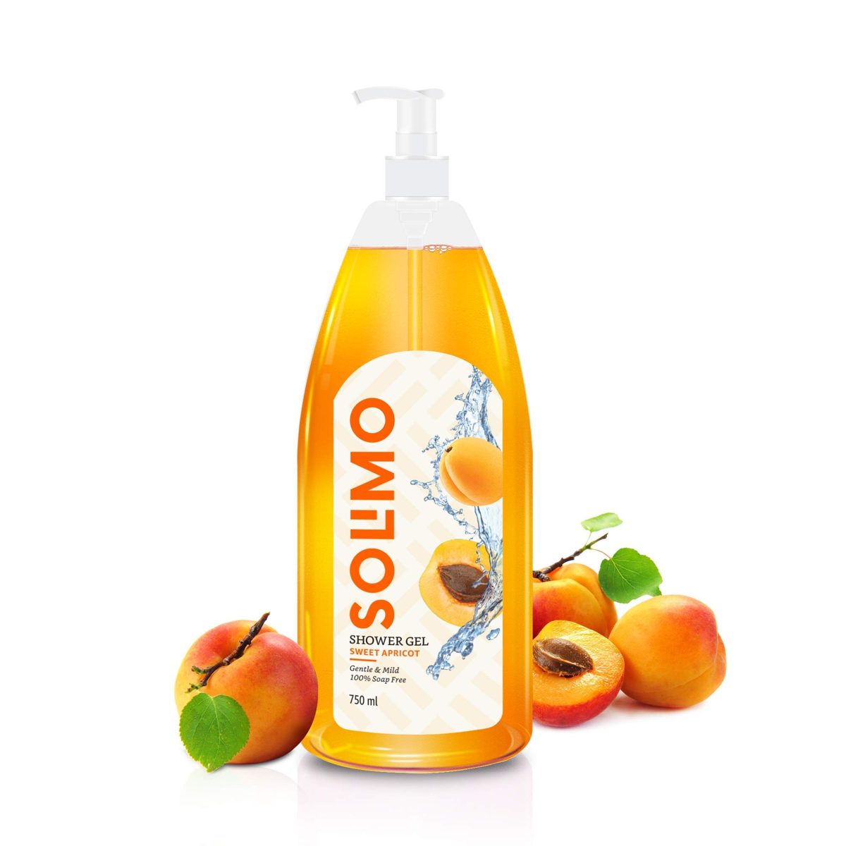 Amazon Brand - Solimo Shower Gel, Sweet Apricot - 750 ml