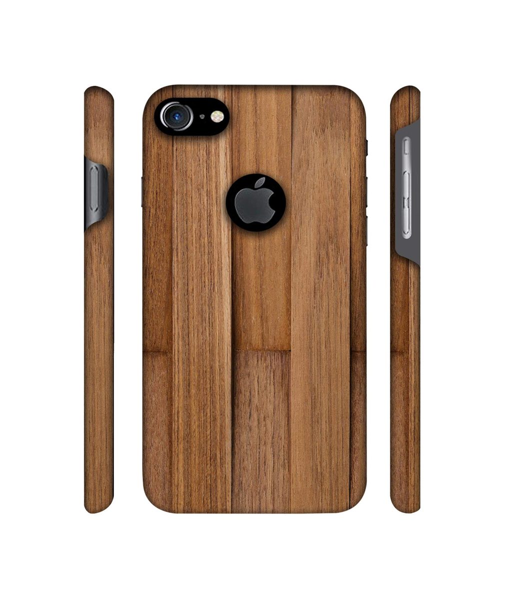 Amazon Brand - Solimo Designer Wooden Art 3D Printed Hard Back Case Mobile Cover for Apple iPhone 7 (with Logo Cut)