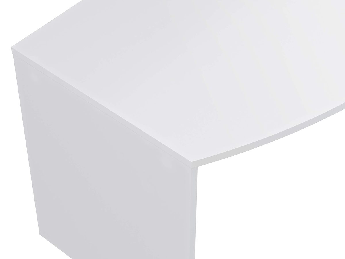 Amazon Brand - Movian Belaya Classic Desk with Curved Top, 80 x 160 x 75cm, White