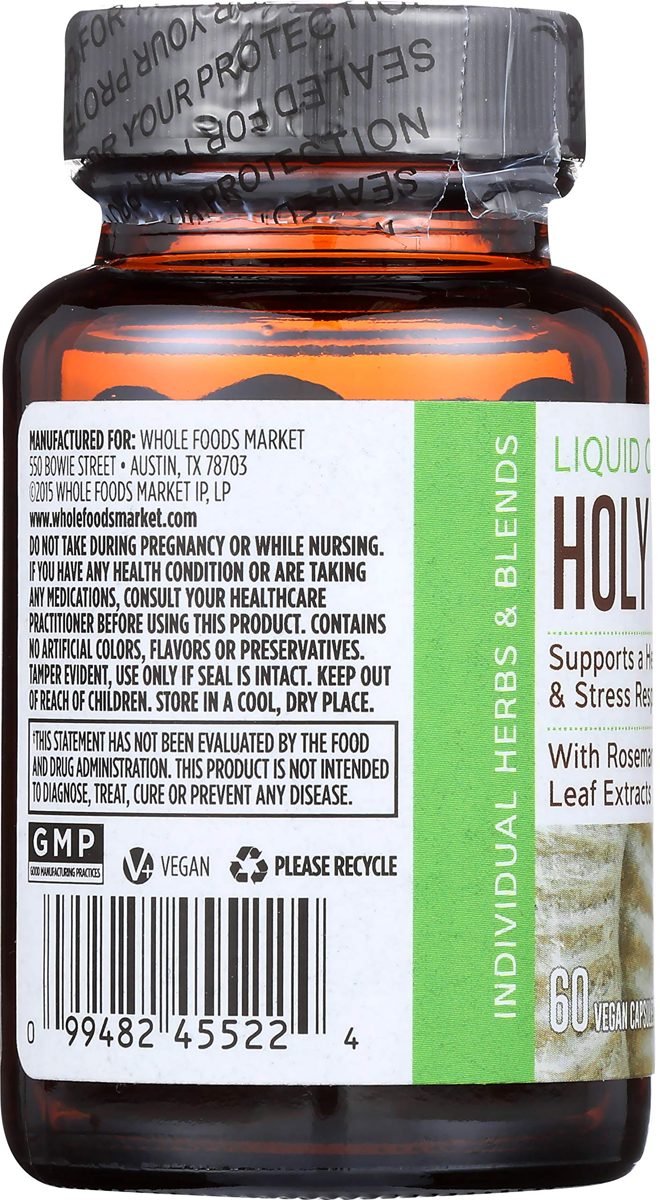 Whole Foods Market, Holy Basil Liquid Caps, 60 ct